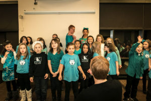 STEM Lab in Northglenn Colorado at the holiday music concert for A Child's Song and partner STEM schools at the Westmister Rec Center Community Room, as part of Colorado Gives Day 2016 and our Music Outreach Program.